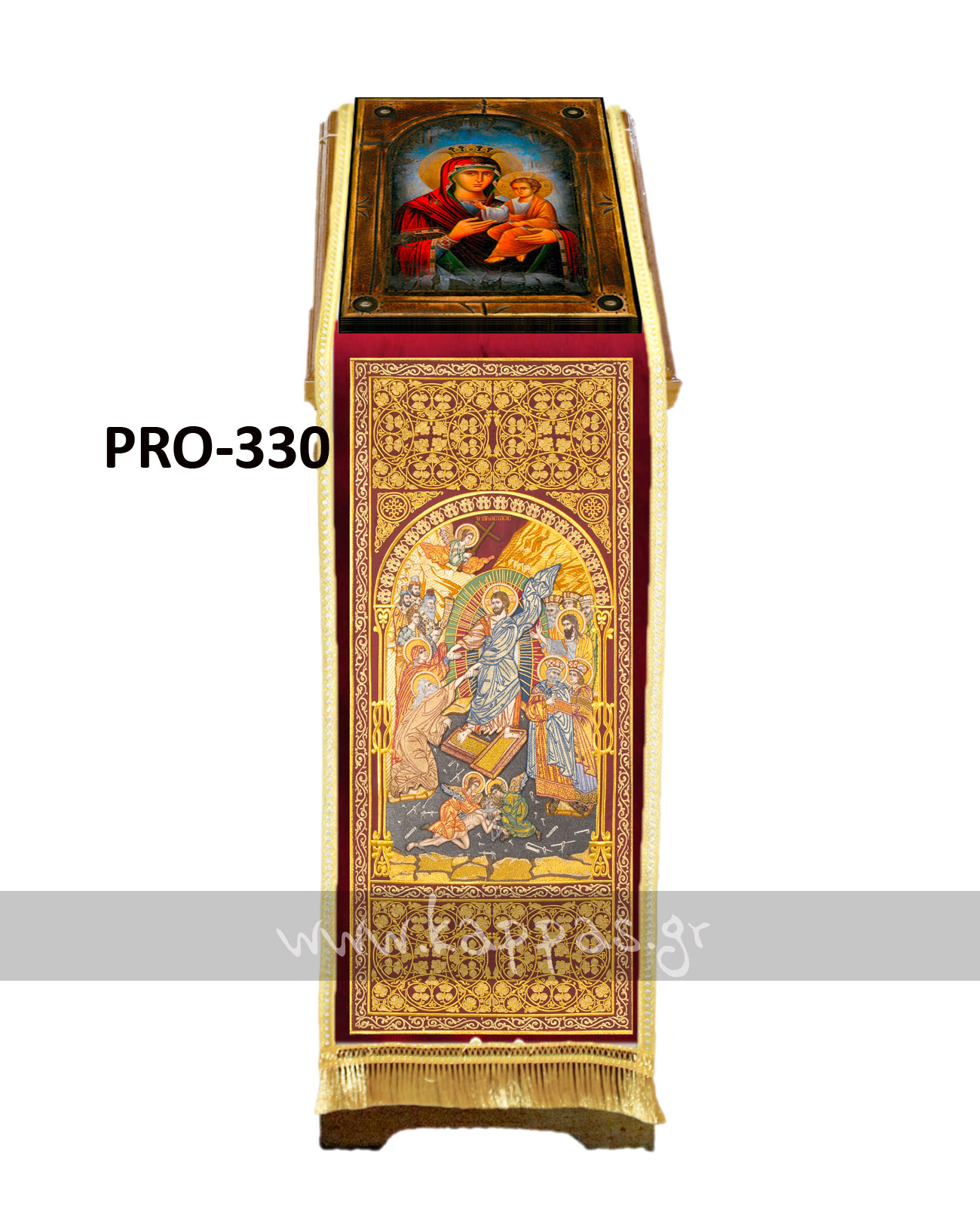 Προσκυνητάρι βελούδο με εκτύπωση την Ανάσταση Κυρίου PRO-330